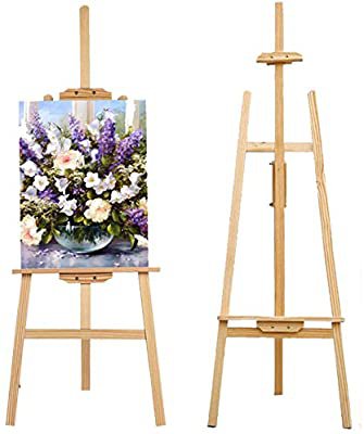 1.5M/59inch Studio Easel Wooden A-Frame Folding Pine Wood Artist Art Craft Adjustable Display Exhibition for Wedding Drawing Painting Holder- Easy to Assemble: Amazon.co.uk: Kitchen & Home