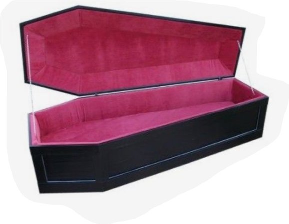 Red and Black Coffin