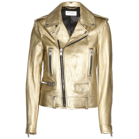 gold leather jacket