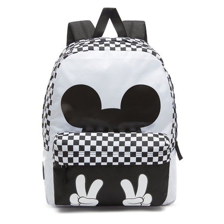 checkered vans backpack - mickey mouse