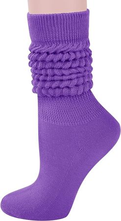 Amazon.com: JOCMIC Slouch Socks for Women, Extra Long Women Scrunch Socks, White Stacked Socks Size 6-11 Light Purple : Clothing, Shoes & Jewelry
