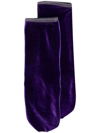 Simone Wild velvet ankle socks purple VELVETANKLE - Farfetch
