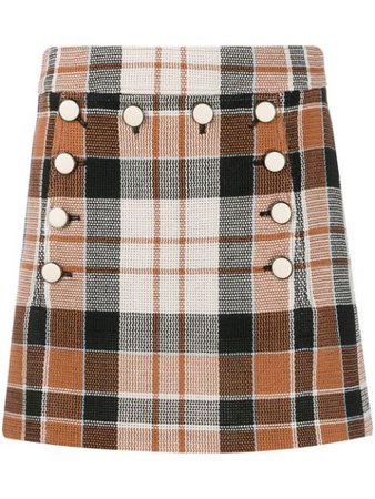 Veronica Beard Plaid Mini Skirt - Farfetch