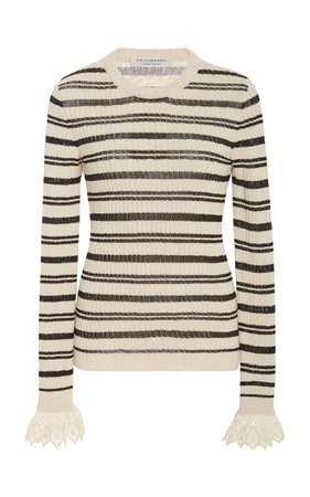 Striped Cotton-Blend Sweater by Philosophy di Lorenzo Serafini | Moda Operandi