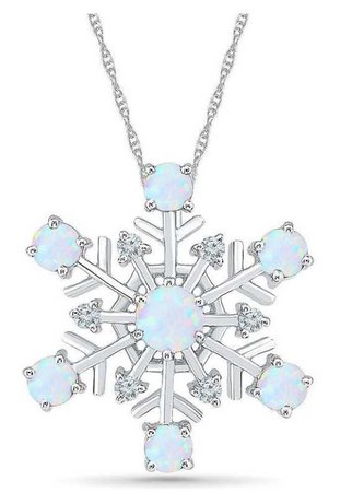snow flake necklace