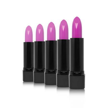 Light Purple To Dark Purple Lipstick On A White Background. Stock Photo, Picture And Royalty Free Image. Image 27803513.