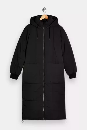 Black Longline Puffer Jacket | Topshop