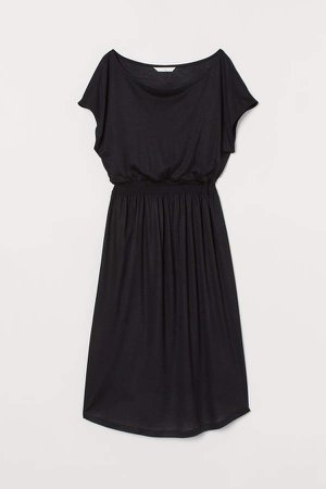 MAMA Short Viscose Dress - Black