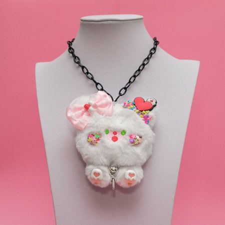 Yami Kawaii Necklace Menhera Necklace Plush Pendant Plush | Etsy