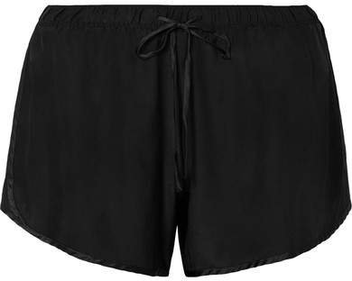 Silk-charmeuse Shorts - Black