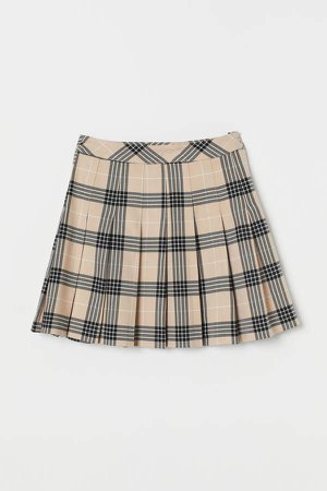 Pleated Skirt - Beige