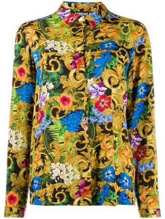 Versace Jeans Couture Camisa Con Estampado Floral Barroco - Farfetch