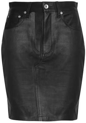 Dive Leather Mini Skirt