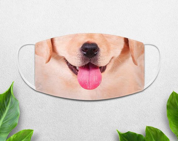 Golden Retriever Face Mask Labrador Facemask Dog Mouth Face | Etsy