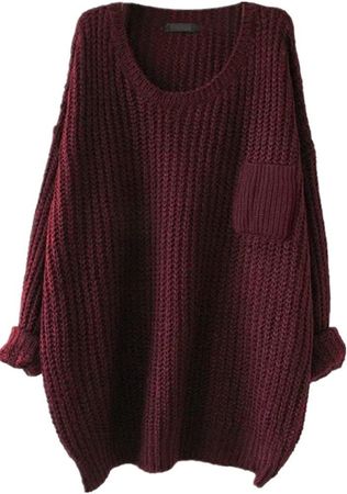 maroon oversized sweater