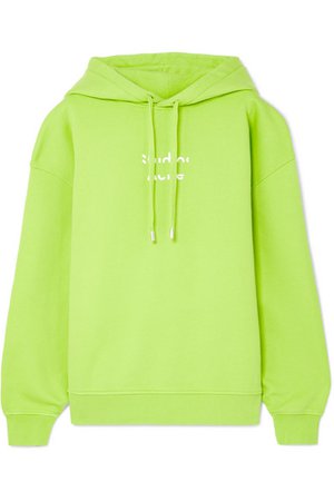 Acne Studios | Fyola neon printed cotton-jersey hoodie | NET-A-PORTER.COM