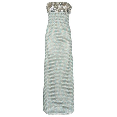 NEW Missoni Embellished Metallic Crochet Knit Corset Maxi Dress Evening Gown