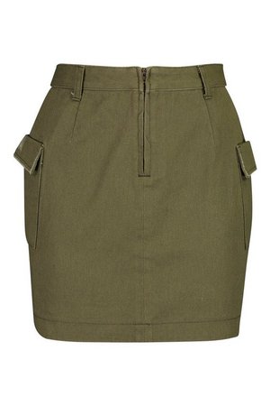 Petite Cargo Pocket Denim Skirt | Boohoo