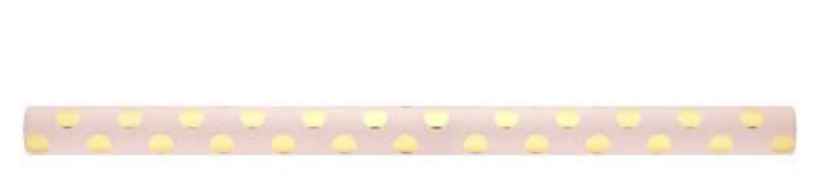 RUSPEPA Wrapping Paper Roll - Gold Foil Dots Baby Pink Background Design for Wedding, Birthday, Shower, Congrats, and Holiday - 30 inches x 32.8 feet