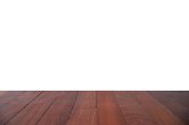 Wooden Floor And White Wall Stock Photo - Download Image Now - iStock