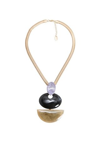 Violeta BY MANGO Stones pendant necklace