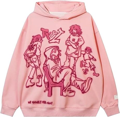 Pink y2k Hooded Sweatshirt
