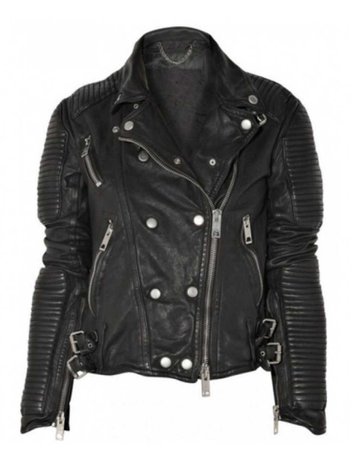 Leather biker Jacket