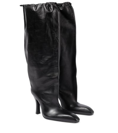 Balenciaga - Falkon leather boots | Mytheresa