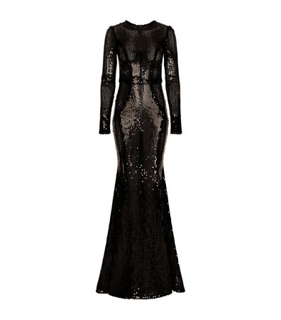 Dolce & Gabbana Sequinned Bustier Gown | Harrods AU