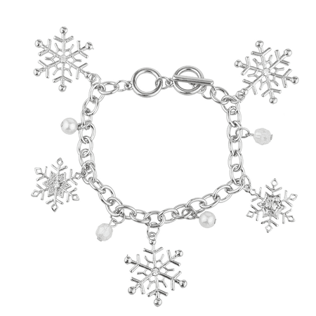​​silver snowflake bracelet - Google Search
