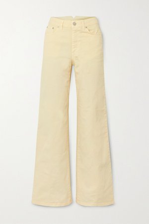 Yellow Oda high-rise wide-leg jeans | Holzweiler | NET-A-PORTER