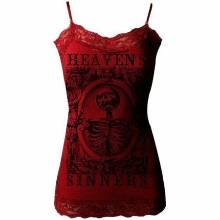 Se7en femmes Deadly Heaven's Sinner Lace Cami Crâne Squelette Crâne Goth foncé | eBay
