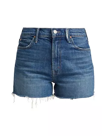 Shop Mother The Dutchie High-Rise Stretch Cut-Off Jean Shorts | Saks Fifth Avenue