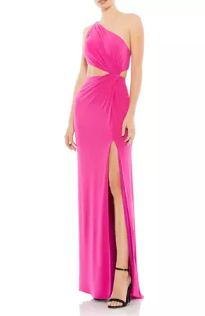 Mac Duggal One-Shoulder Cutout Jersey Gown | Nordstrom