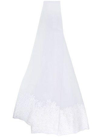 Alberta Ferretti lace-detail veil white A330242400002 - Farfetch