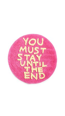 Gift Boutique David Shrigley You Must Stay Shaggy Floor Mat | SHOPBOP SAVE UP TO 50% NEW TO SALE