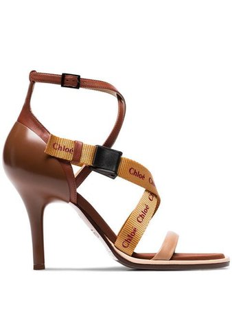 Chloé brown veronica 90 leather sandals $715 - Buy Online SS19 - Quick Shipping, Price