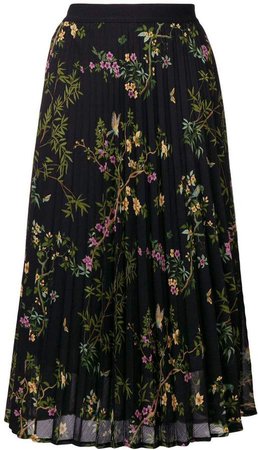 Semicouture floral print pleated skirt