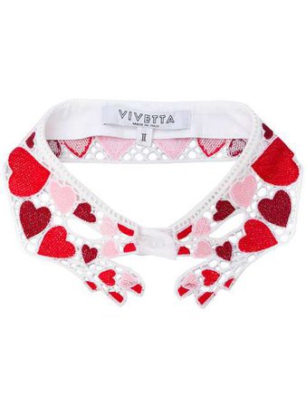 Vivetta Heart Embroidered Collar - Farfetch