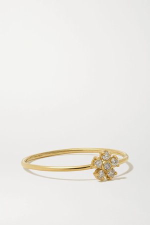 Gold Flower 18-karat gold diamond ring | Jennifer Meyer | NET-A-PORTER