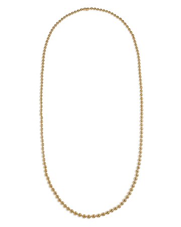 CADAR 36" 18k Gold Bead Necklace