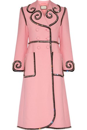 Gucci | Swarovski crystal-embellished wool coat | NET-A-PORTER.COM