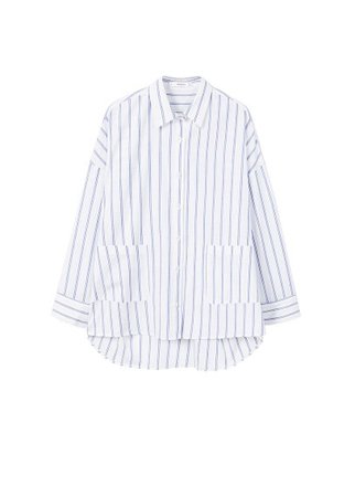 MANGO Pocket striped shirt