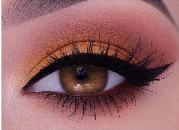 Orange eye makeup