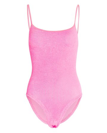 Hunza G Pamela One-Piece Swimsuit in pink | INTERMIX®