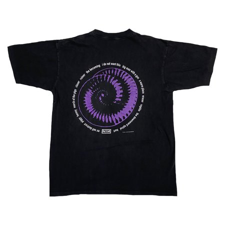 Vintage Nine Inch Nails t shirt Embroidered NIN logo... - Depop