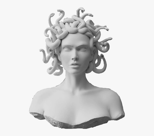 Medusa Statue Head Png, Transparent Png , Transparent Png Image - PNGitem
