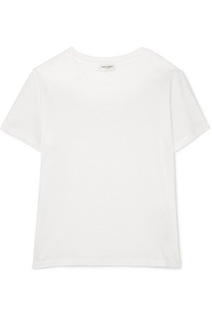 Saint Laurent | T-Shirt aus Baumwoll-Jersey mit Applikation | NET-A-PORTER.COM