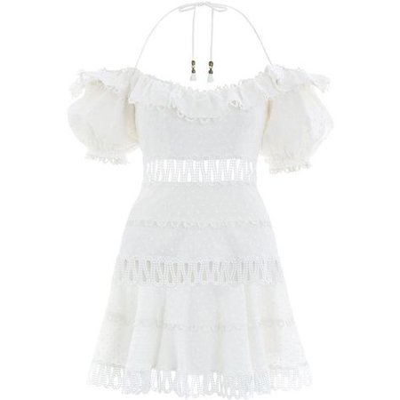 White Off Shoulder Lace Dress