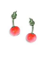 Lyst - Alexis Bittar Lucite Luna Knotted Cherry Drop Earrings in Green